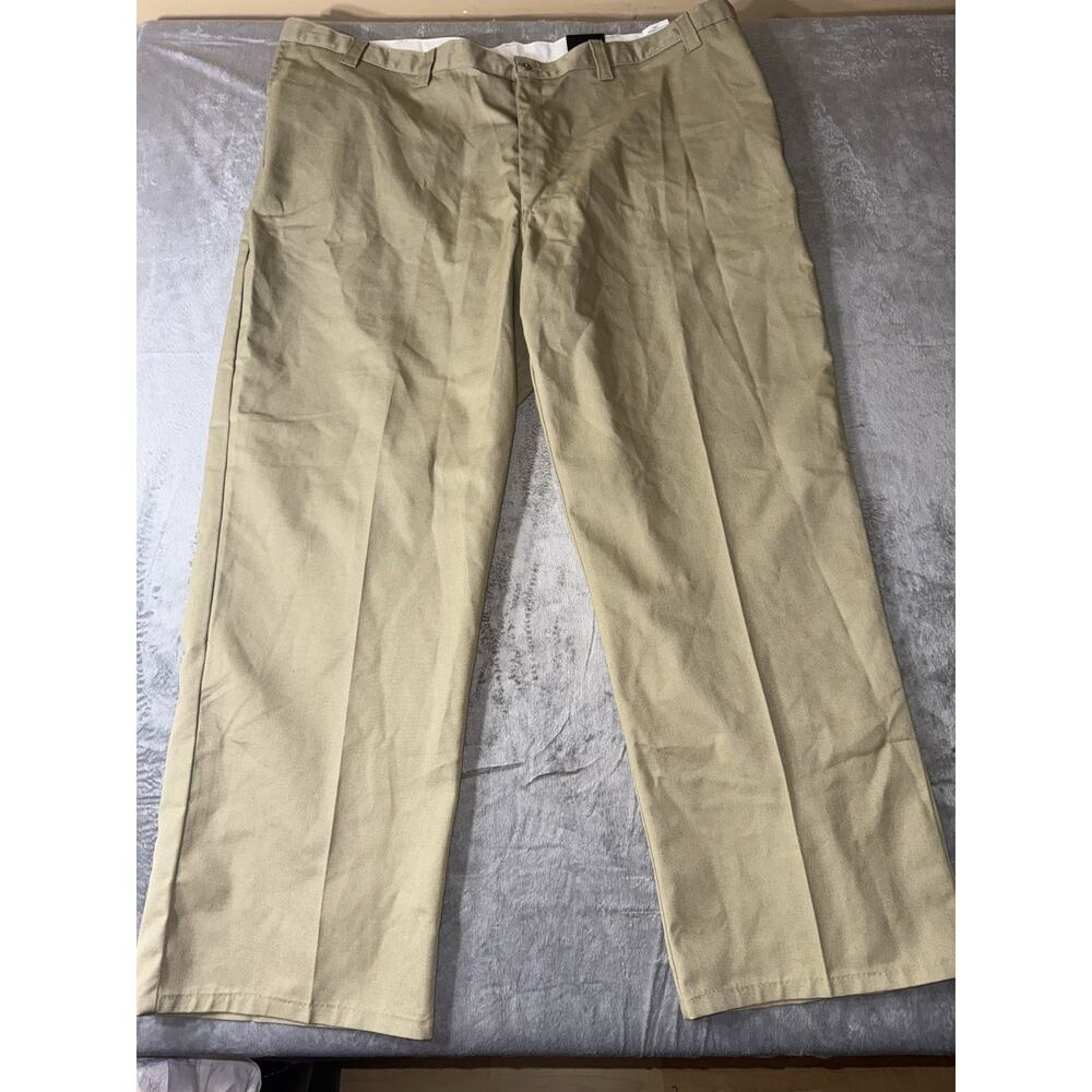 Dickies Mens Work Pant‎ Size 48x30 Beige Classic Fit Flat Front Pockets